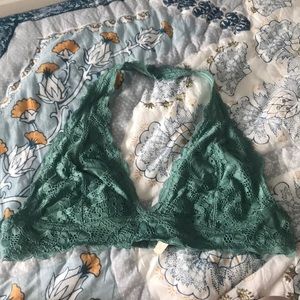 FREE PEOPLE LACE HALTER BRALETTE SIZE M